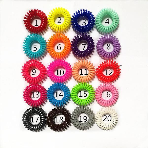 Solid color telephone line hair loop thumbnail