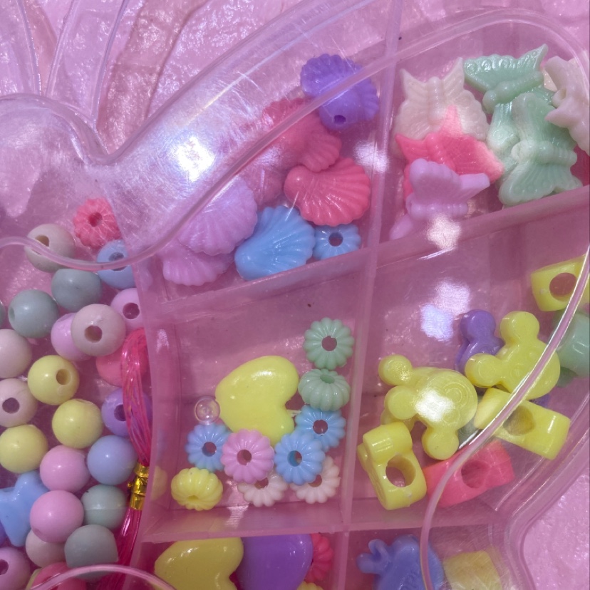 儿童串珠实色蝴蝶盒子DIY串珠玩具益智玩具暖暖详情3
