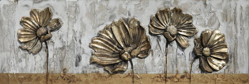 Hand-Made Three-Dimensional Flower Living Room Sofa Background Wall Decoration Oil Painting Modern Simple Decorative Painting