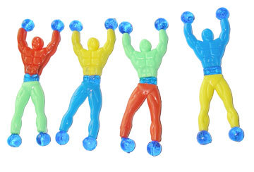 Soft glue toy climbing wall man