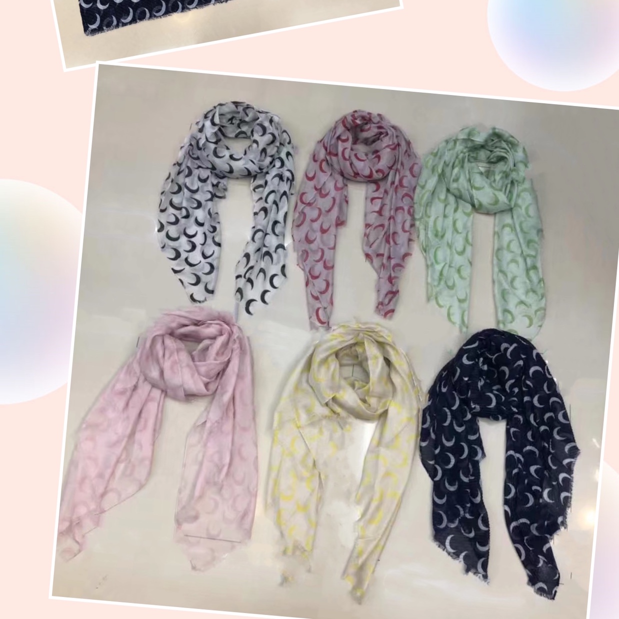 Gold and silver silk silk printed scarves are available in stock undefined