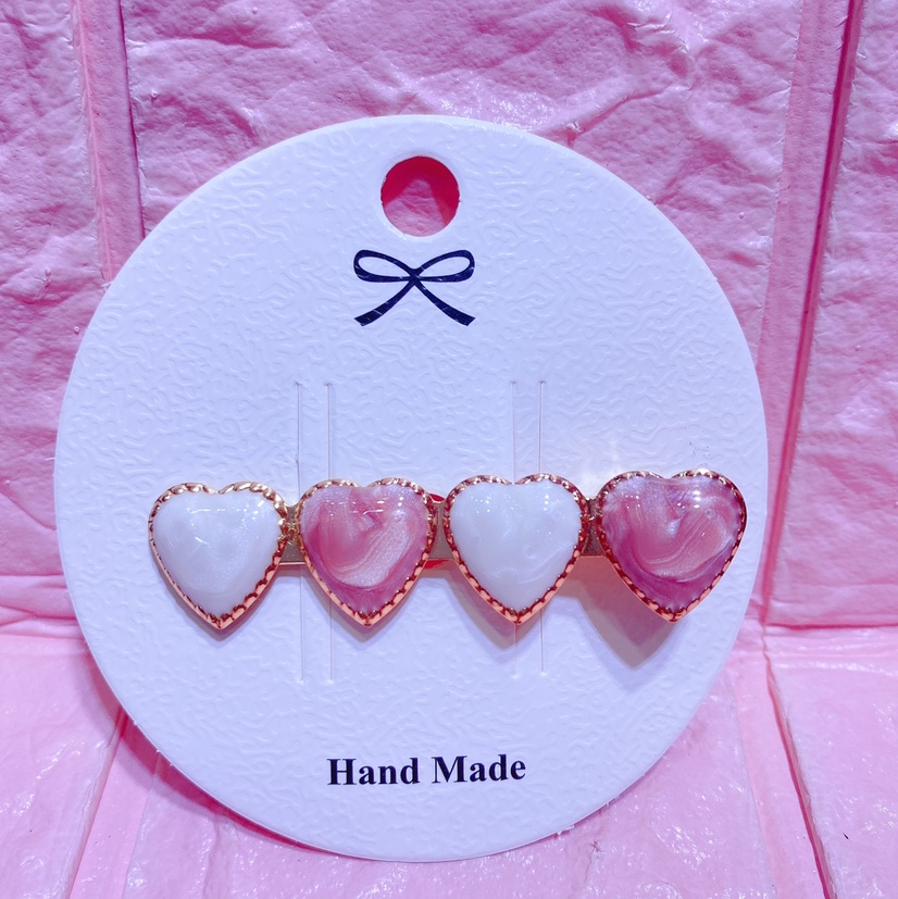 Web celebrity pearl hairpin heart-shaped style thumbnail