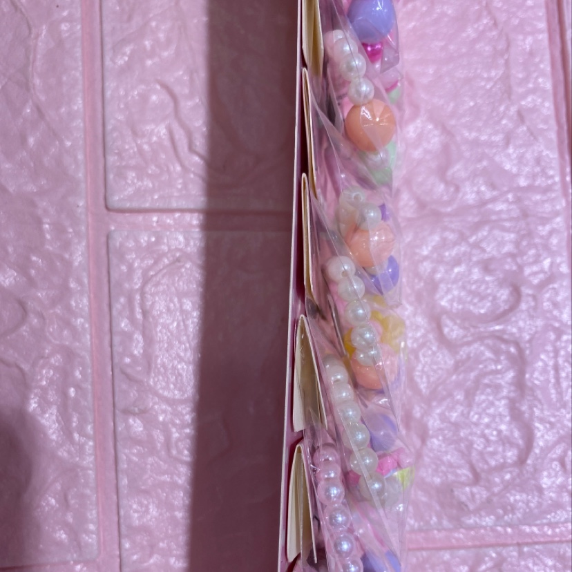 Children's long strip bracelet, AB bead bracelet and ring set, 10 long strips in each package, 10 pieces warm Application Scenario