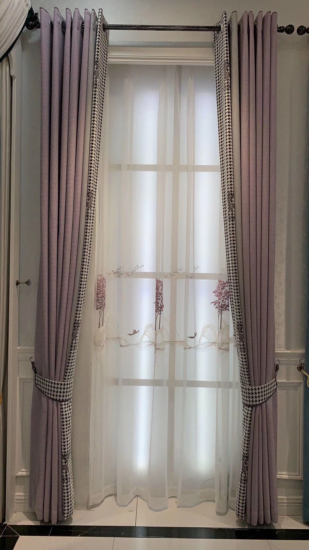 New Chinese style, simple and elegant, with seamless curtain splicing in the living room and bedroom undefined