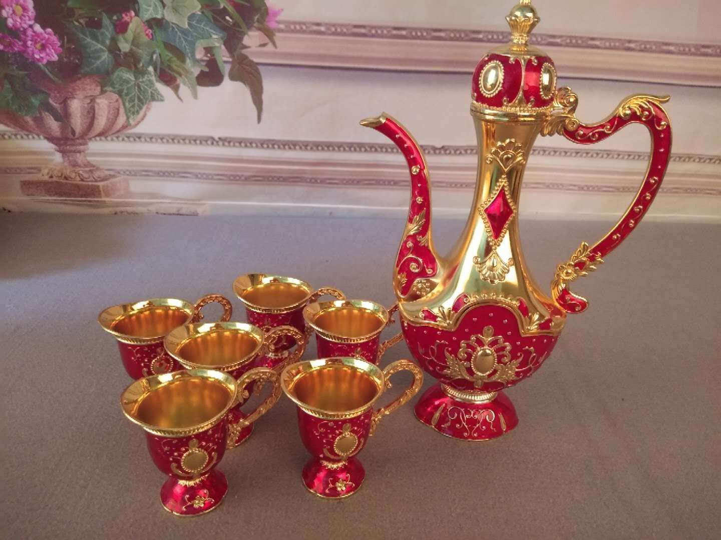 Zinc Alloy Wine Glass Set Specification drawing