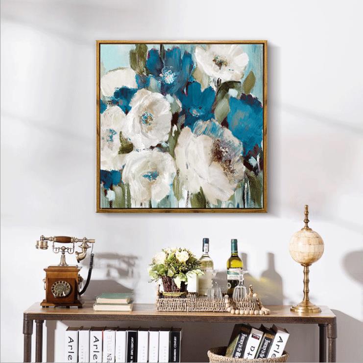 Shengshi American country flower framed decorative paintings, modern and simple entrance and living room wall paintings, hotel bedroom matching paintings