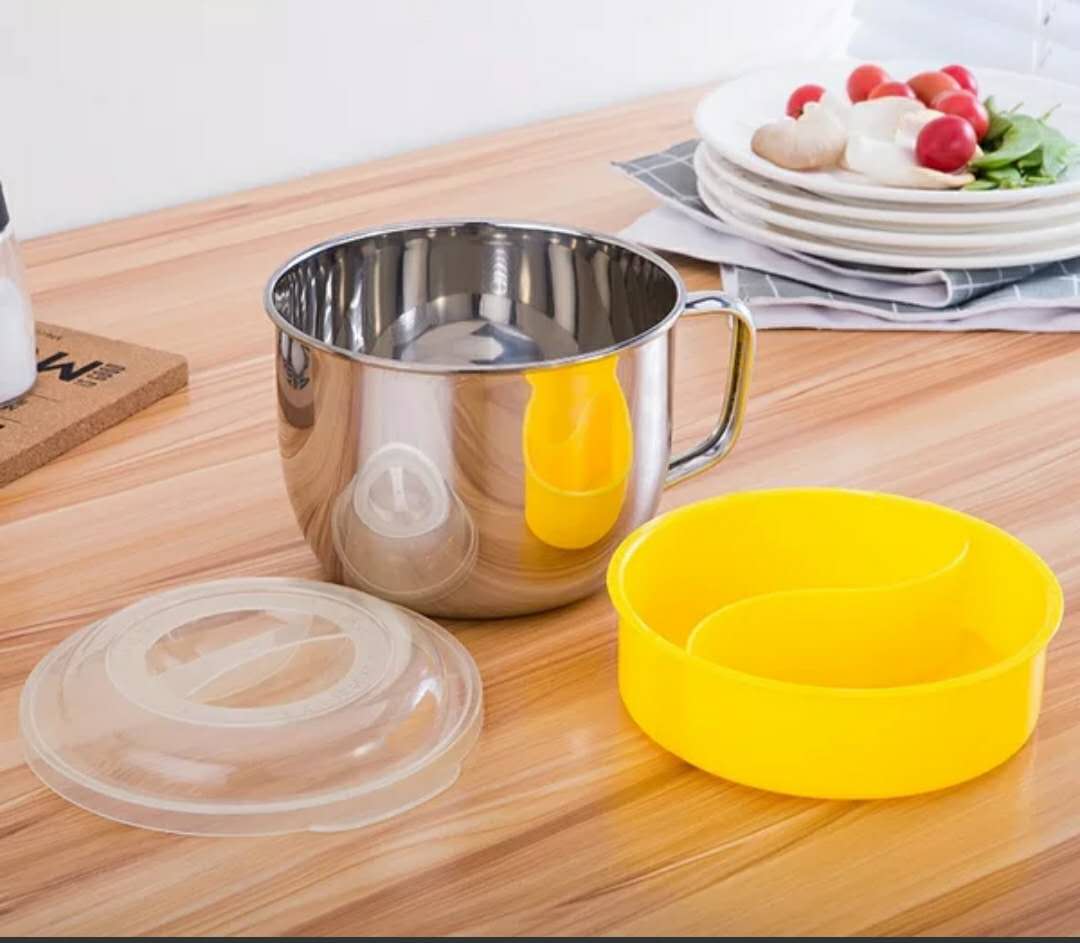 15 cm stainless steel thickened and deepened flat lid dinner cup detail image 1
