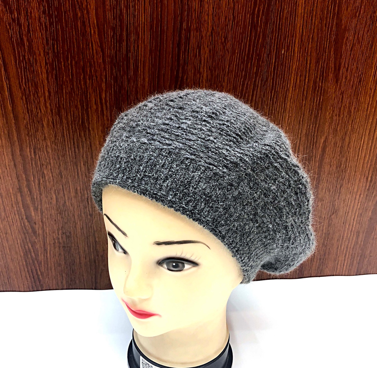 Angolan rabbit hair knitted corn fashion beret hat-style one-piece hat, suitable for both men and women, wool winter hat for grandpa and grandma details Picture