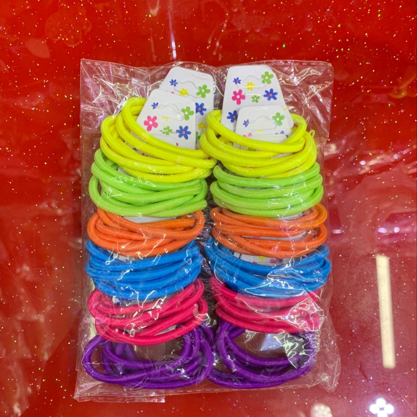 0.4 round plain bright color 6 strips per card