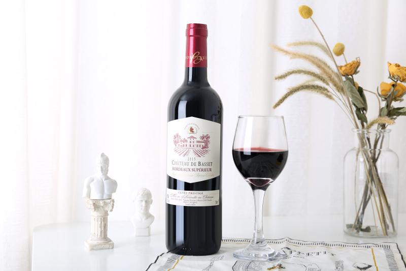 法国巴瑟庄园优级干红葡萄酒产品图