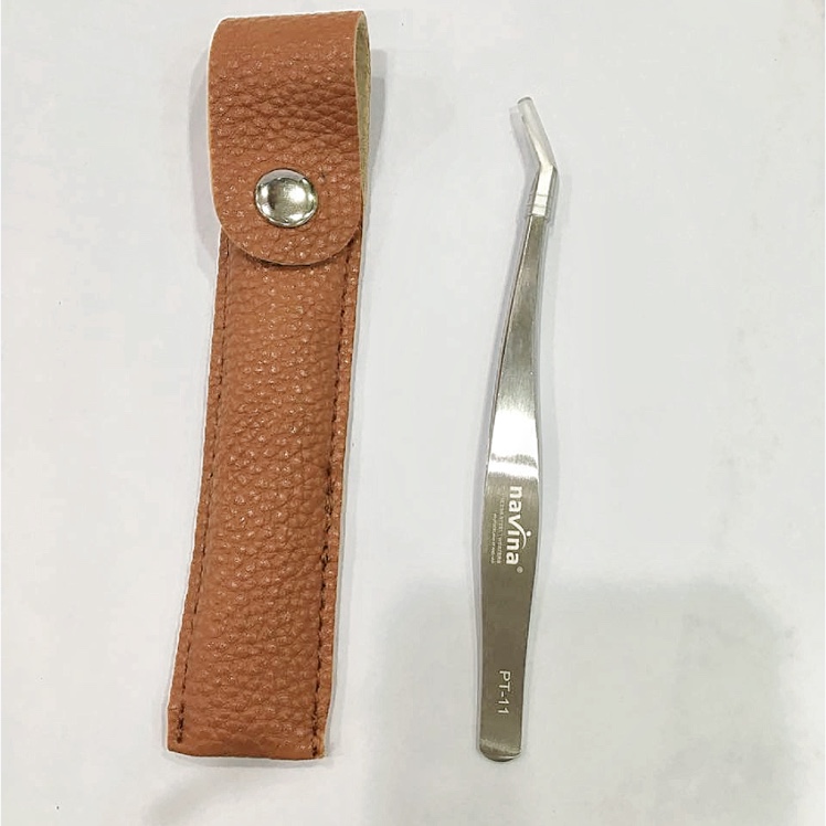 navina Yaweiya high-precision eyelash extension tweezers, special for blooming, golden feather clips, leather cases, golden feather clips, auxiliary tools for eyelash extensions, exclusively for export