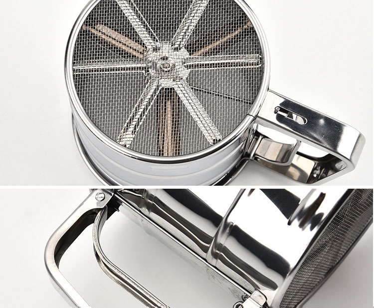 Factory direct sales of small-sized rice noodle sieves, stainless steel flour sieves, single-layer pointed-bottom flour and cup-type flour sieves detail image 8