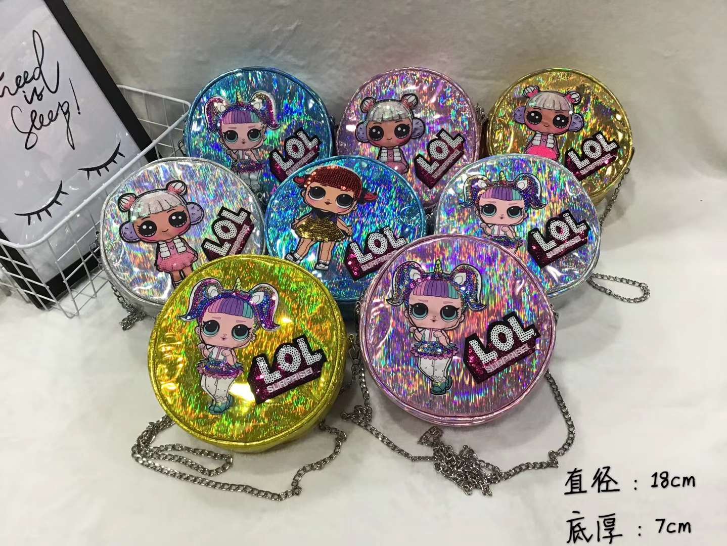 Girls' Bag 2019 Crossbody Bag Princess Fashion Bag Cute Hipster Kids Kids Korean version Western Style sequin shoulder bag thumbnail