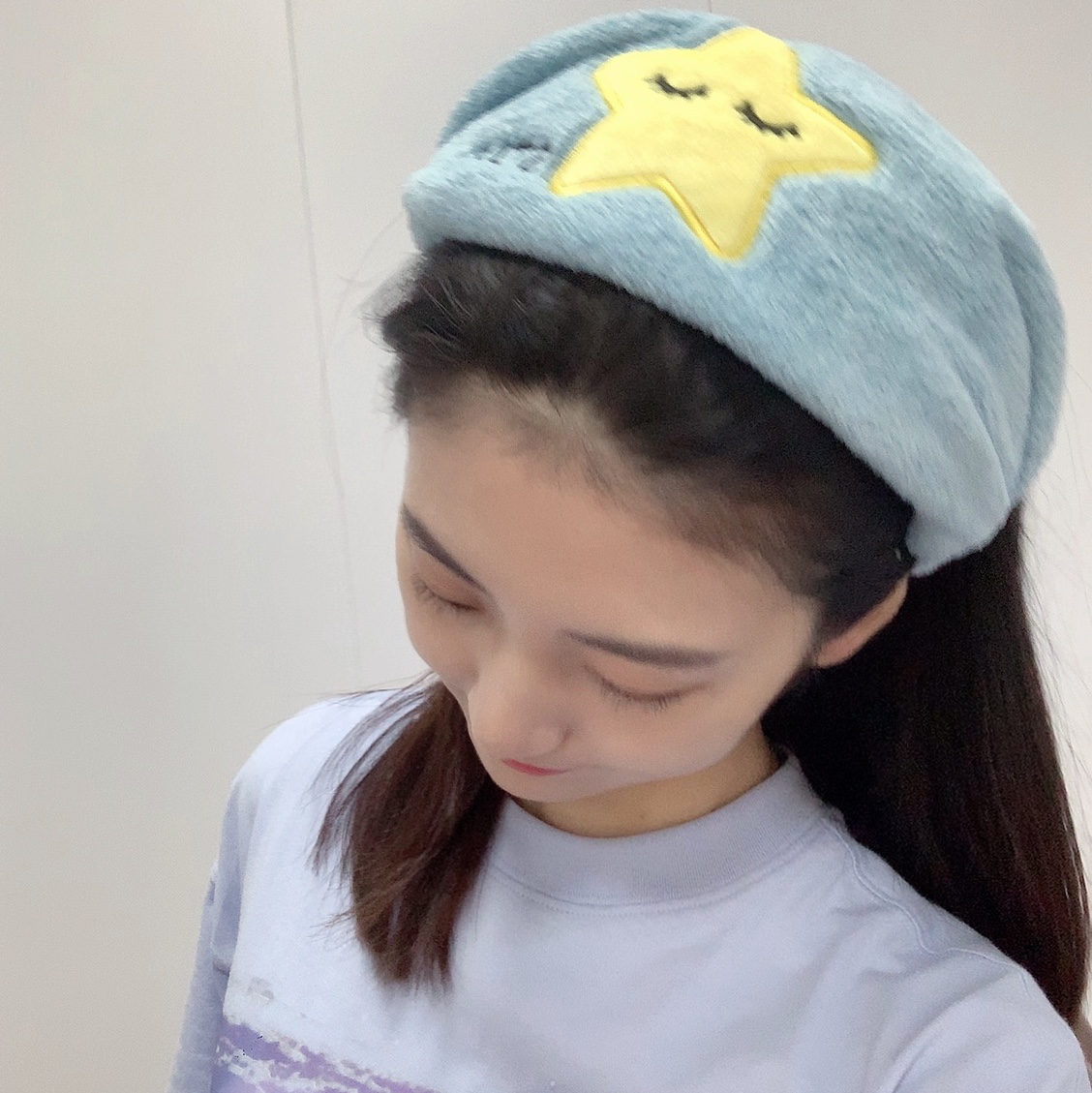 Yuhan Accessories' new Korean-style cute embroidered face wash and hair tie, makeup and facial mask hair tie Specification image