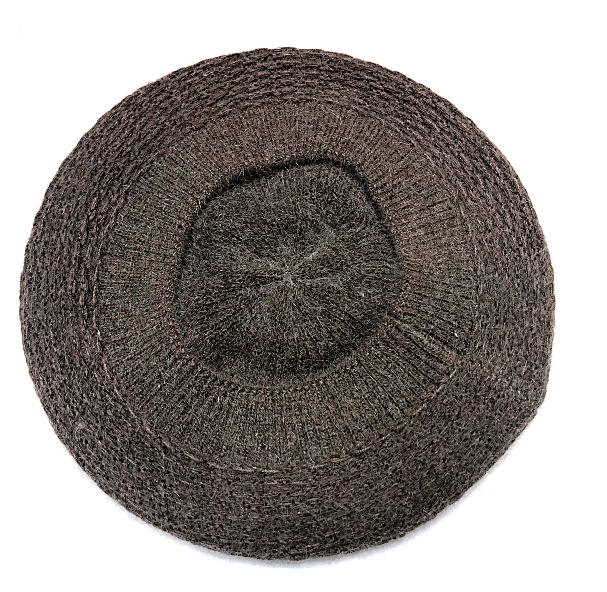 Angolan rabbit hair knitted corn fashion beret hat-style one-piece hat, suitable for both men and women, wool winter hat for grandpa and grandma undefined
