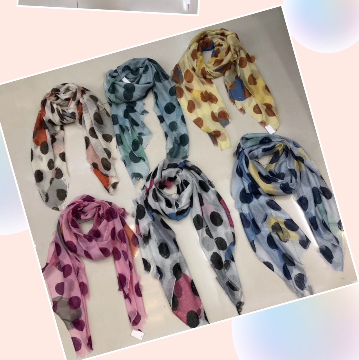 Gold and silver silk silk printed scarves are available in stock details Picture