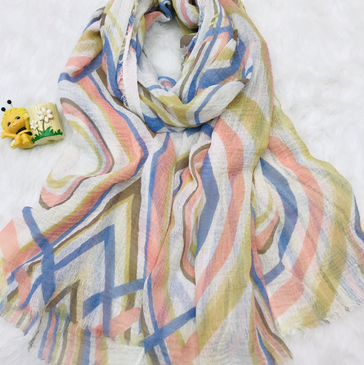 Women's New Color Striped 8 Scarf