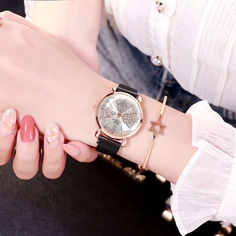 厂家直销女士韩版手表银色表面学生表腕表一件代发详情图8