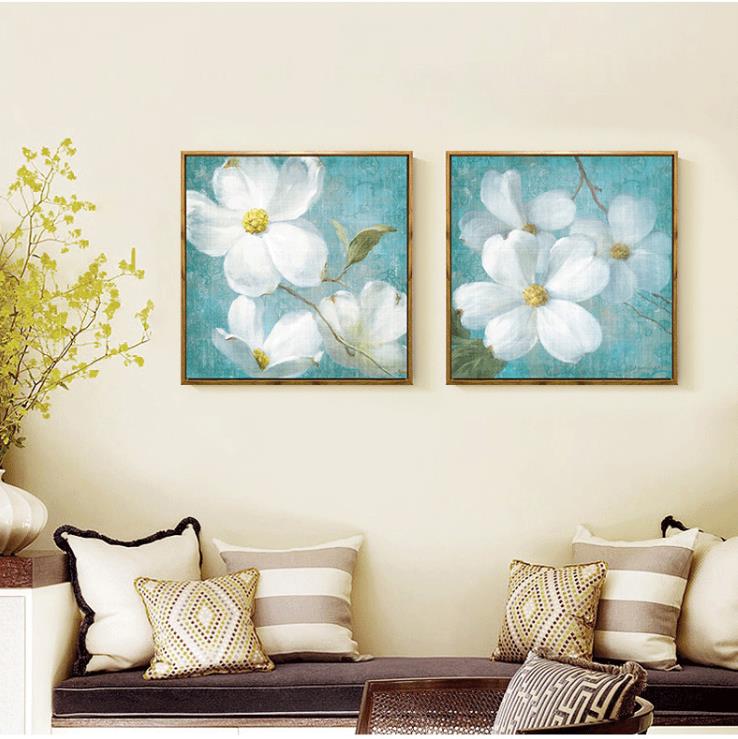 Shengshi Modern and simple floral framed paintings American country entrance, living room, bedroom and dining room decorative paintings Factory direct sales