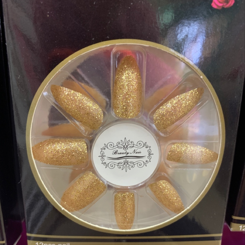 Sand gold glitter nail polish