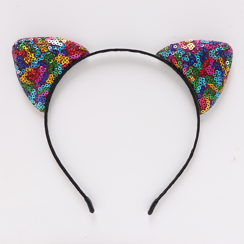 亮片猫耳朵发箍细节图