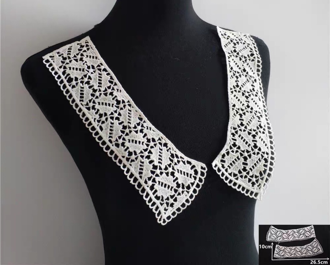 Everything goes with milk silk ladies blouse collar DlY lace lace dress embroidery decoration sewing hollow accessories thumbnail