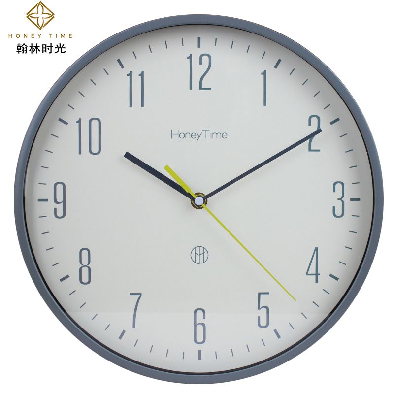 Factory goods simple fashion creative new round 12-inch 30cm wall clock bedroom living room silent scanning quartz wall clock thumbnail