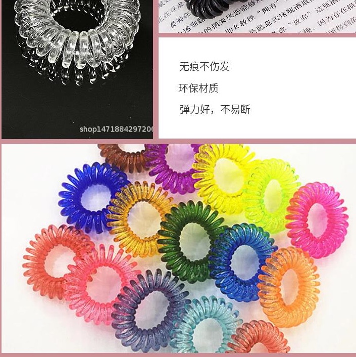 Transparent telephone line hair loop thumbnail