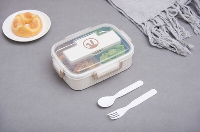 Simple solid-color lunch box, 304 stainless steel inner liner, plastic bottom, lunch box and bento box Specification image