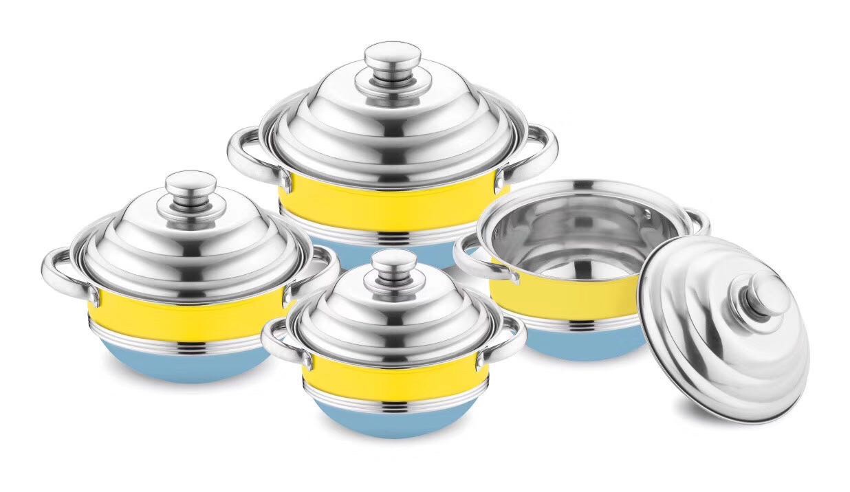 Three sets of tower type pot set with four sets of combination thickened stainless steel soup pot two sets of big box set wholesale thumbnail