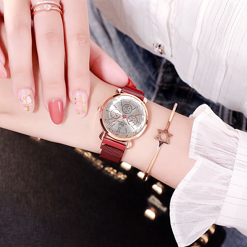 厂家直销女士韩版手表银色表面学生表腕表一件代发详情图7