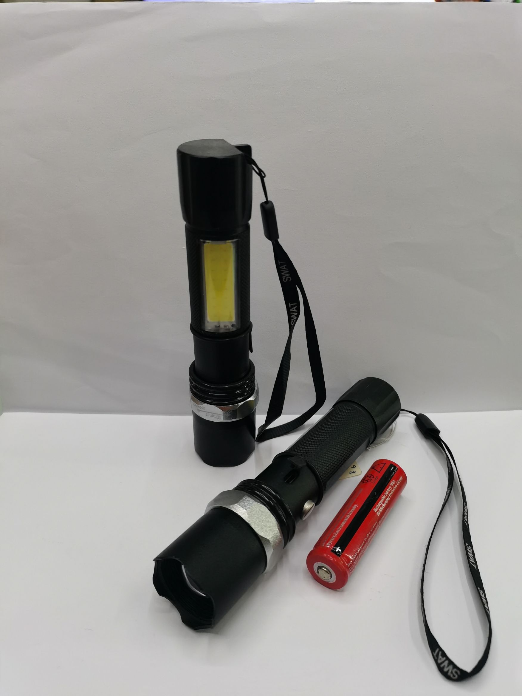 新款COB手电筒，USB充电灯，小电筒，户外照明灯详情图1