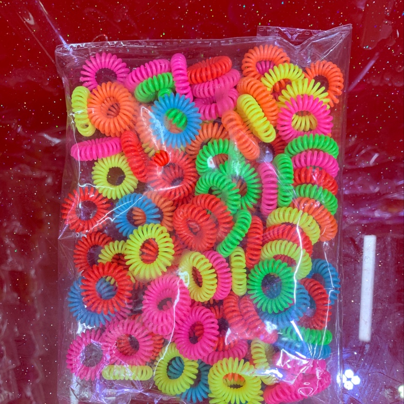 小号荧光色电话线100条每包