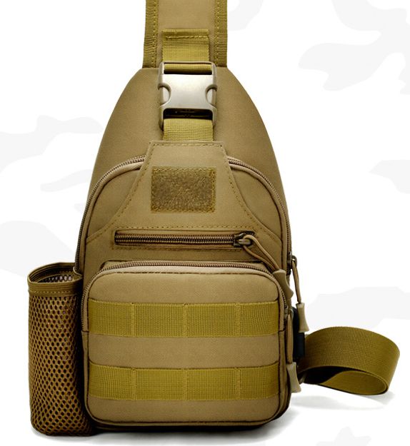 水壶套胸包 骑行运动胸包 户外战术单肩背包 带USB充电胸包