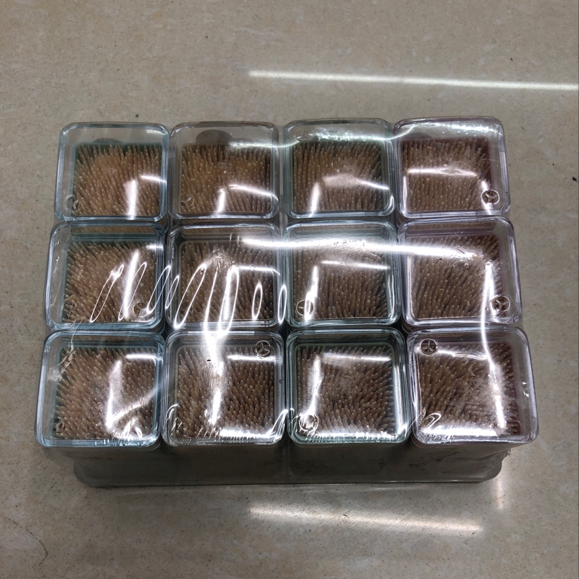 Straw square toothpick bottle thumbnail