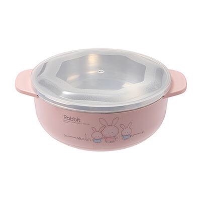New 304 stainless steel cartoon baby tableware anti-scald bowl details Picture