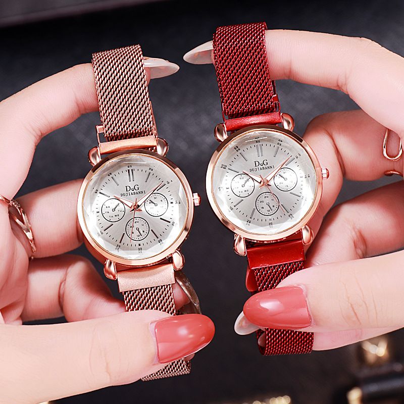 厂家直销女士韩版手表银色表面学生表腕表一件代发详情图2