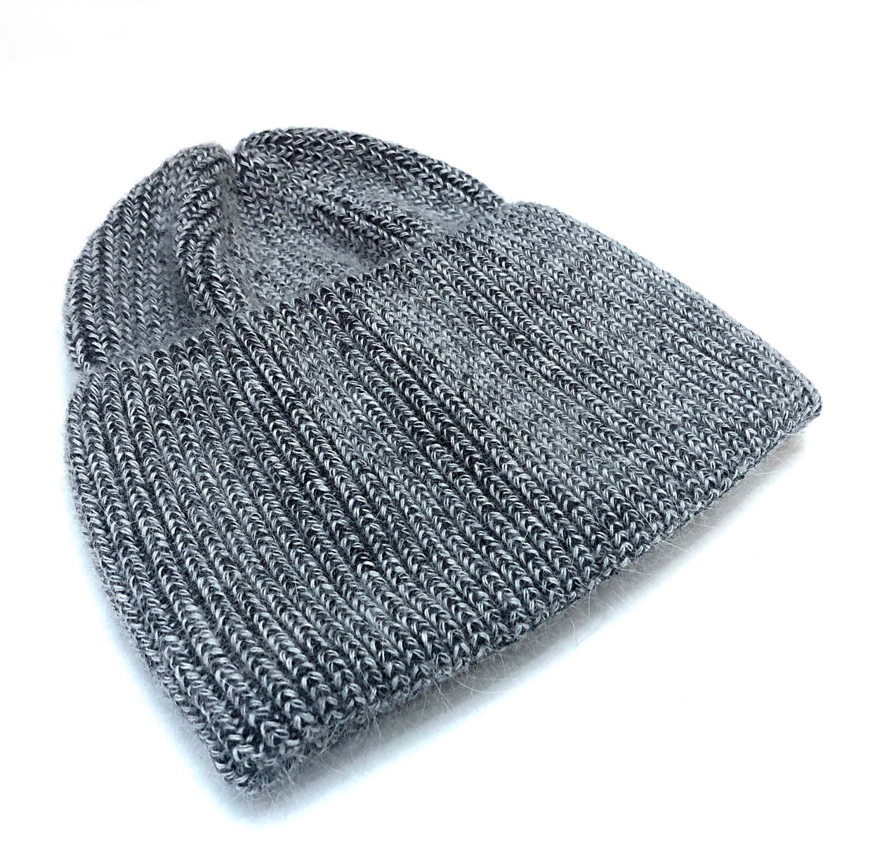 Angolan rabbit fur thickened double-layer pullover ski one-piece hat, suitable for both men and women, winter warm wool hat for grandpas and grandmas Item Picture