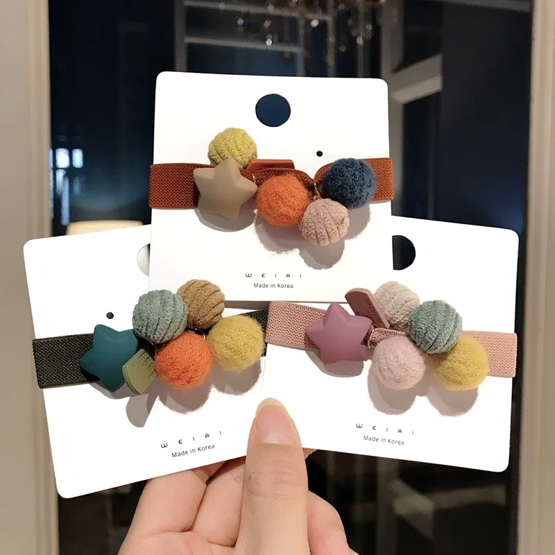 Zitong Jewelry Hair Accessories Hair Rope Cute Girl Korean Version Sweet Temperament Simple Fresh Hair Hair String Cartoon Pearl Hair String Leather Band Specification drawing