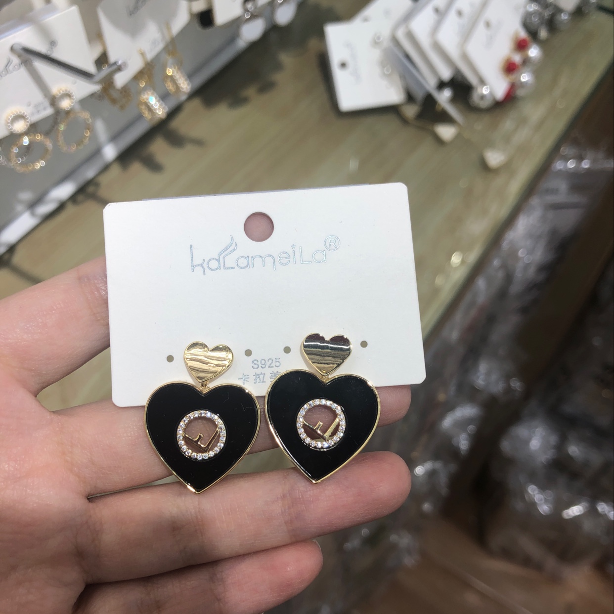饰品/耳环/耳饰/不锈钢耳环/锆石耳环产品图
