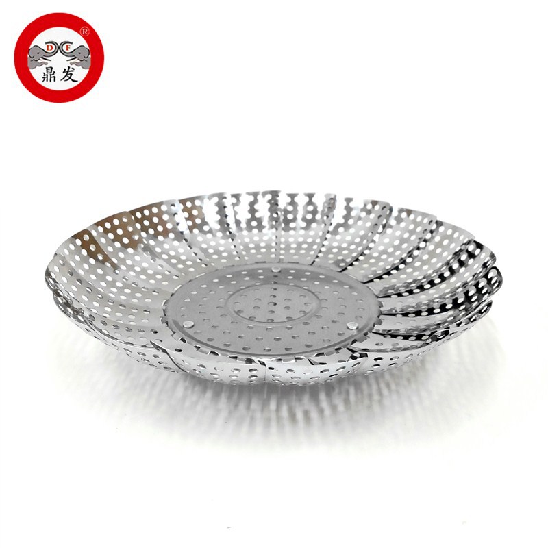 Steamer tray stainless steel household foldable retractable steamer rack steamer tray