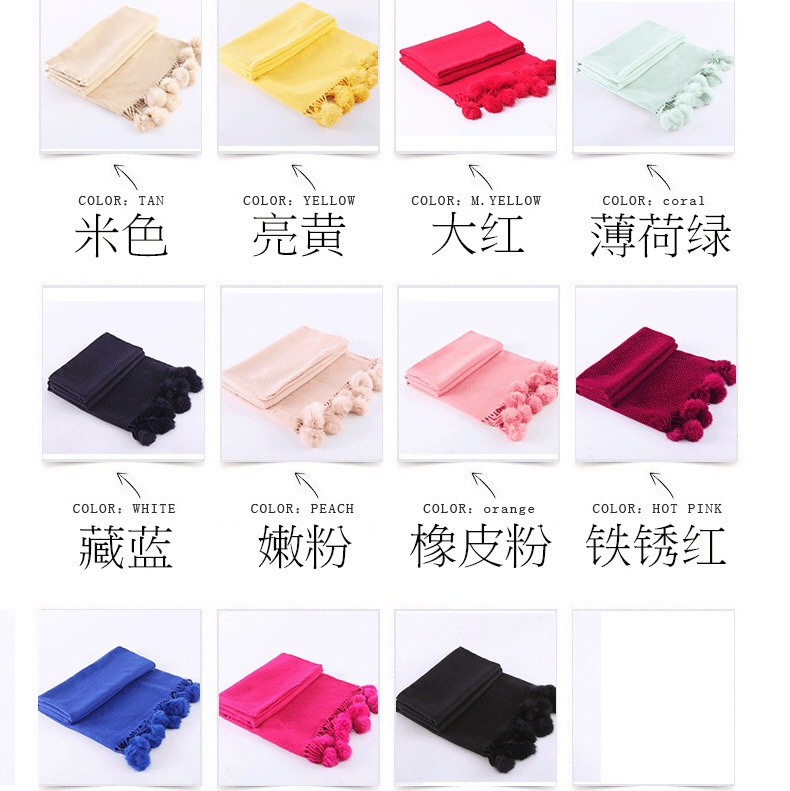 Gold scarf
Autumn and winter wool scarf women's shawls to keep warm