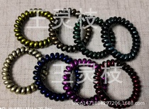 Spray-painted bracelet telephone wire ring