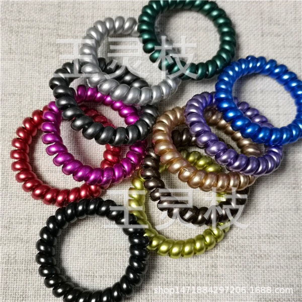 Pearl paint telephone wire hair ring