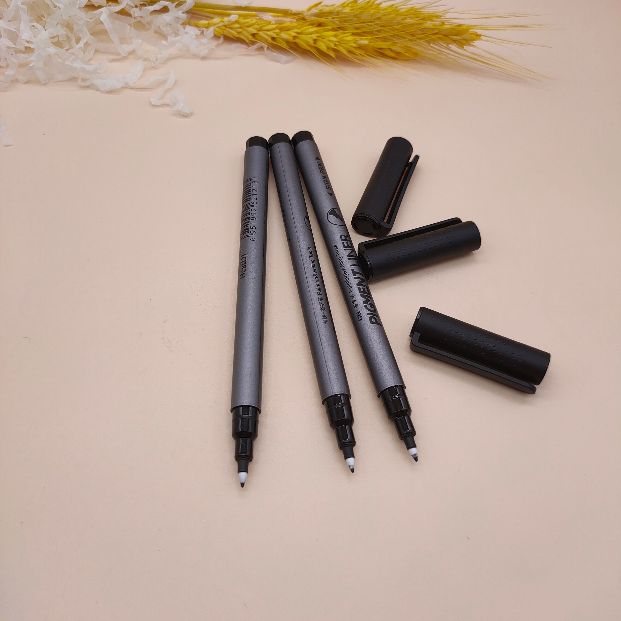 针管笔/勾线笔/黑色签字笔绘画笔2mm  3mm详情图3