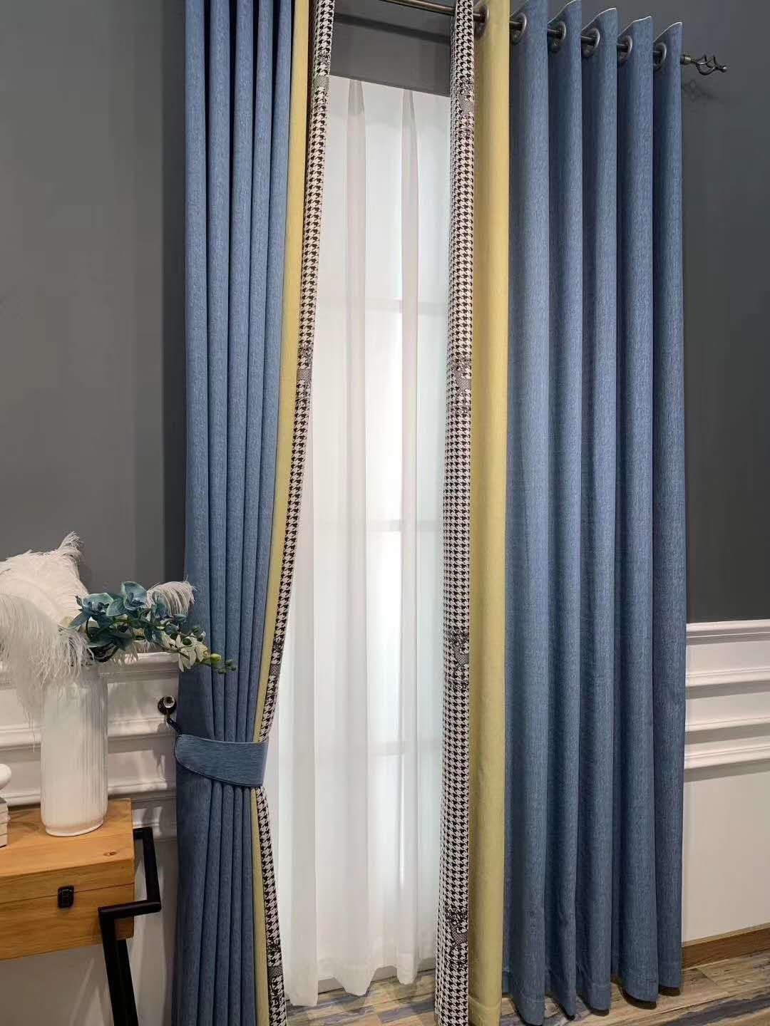New Chinese style, simple and elegant, with seamless curtain splicing in the living room and bedroom Specification image