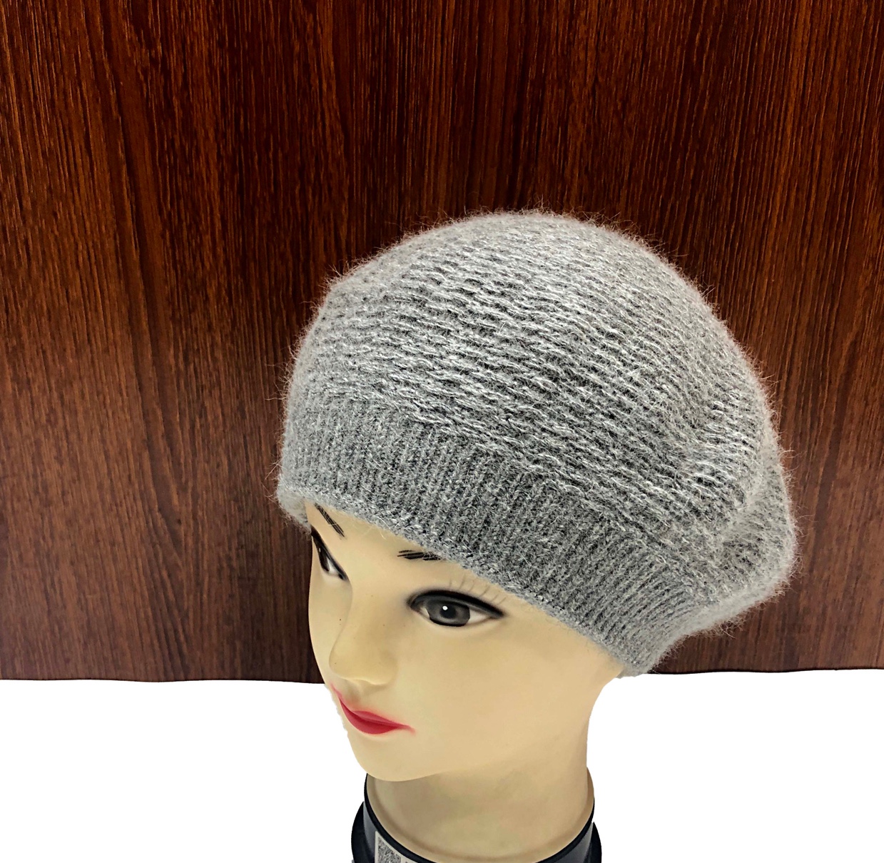 Angora rabbit hair knitted popcorn fashion berry 㡌 thumbnail