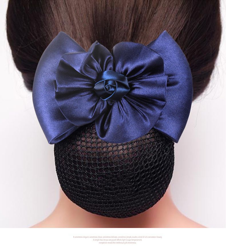 20 New styles of hairstyles for women, professional elegance, fine online bun, net bag, flight attendants, nurses, simple gauze, bow