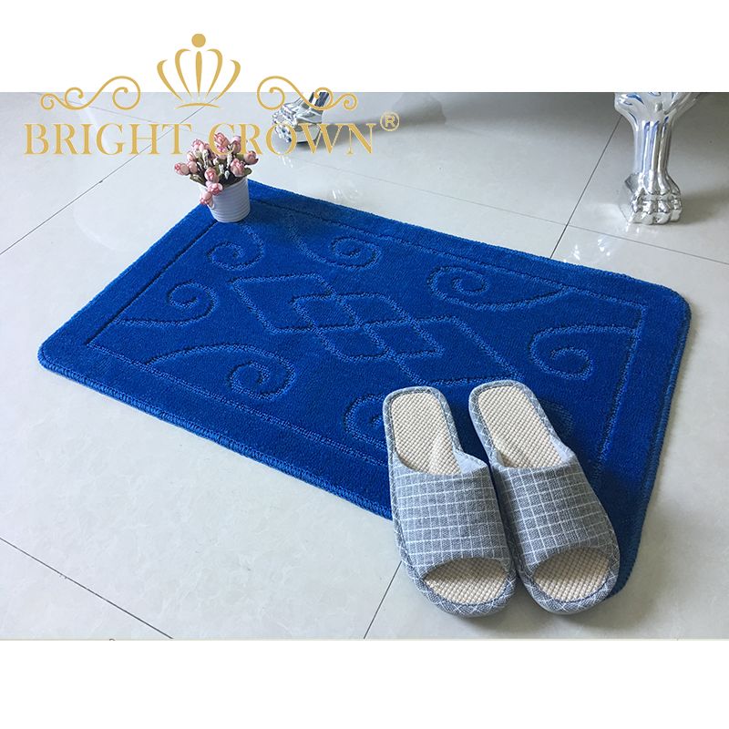 家用提花门口脚垫浴室防滑垫,丙纶加捻提花地垫地毯