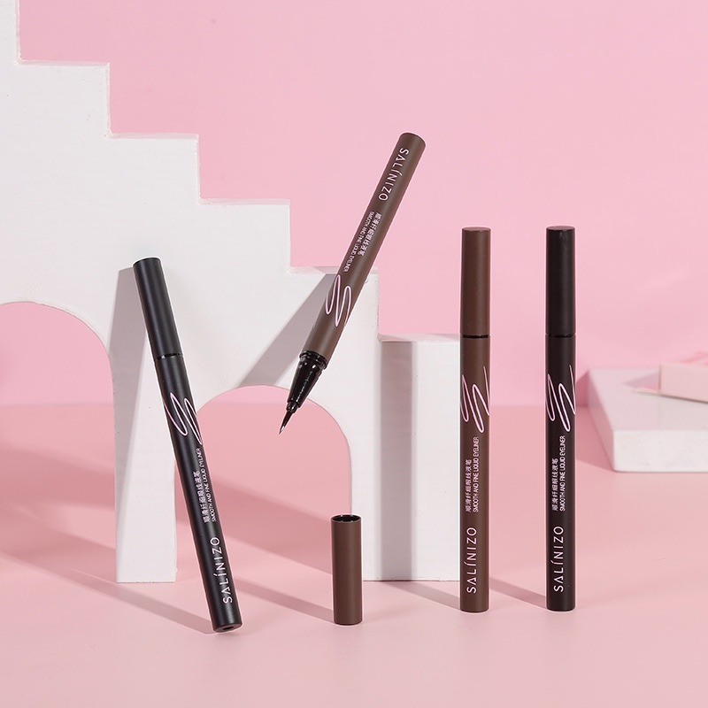 Hot New Waterproof Not Easy To Halo Makeup Eyeliner Imported Fine Feather Head Liquid Eyeliner Domestic Cosmetics Wholesale